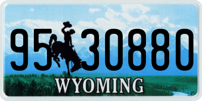 WY license plate 9530880