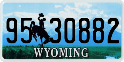 WY license plate 9530882