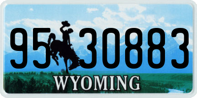 WY license plate 9530883