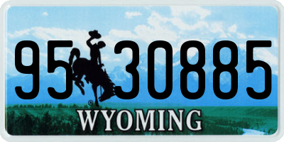 WY license plate 9530885