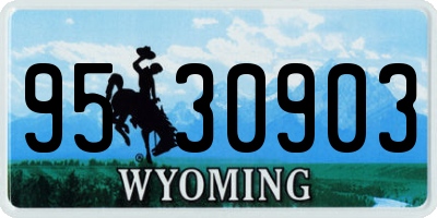 WY license plate 9530903