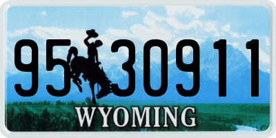 WY license plate 9530911