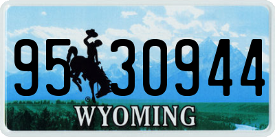 WY license plate 9530944