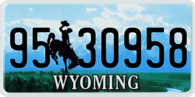 WY license plate 9530958