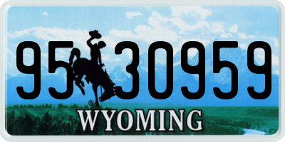 WY license plate 9530959