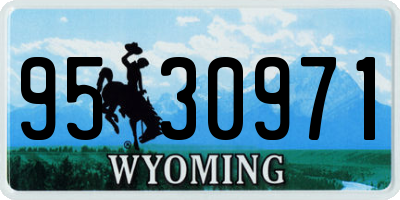 WY license plate 9530971