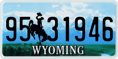 WY license plate 9531946