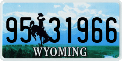 WY license plate 9531966