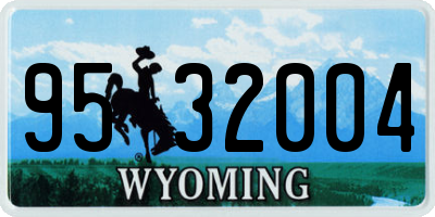 WY license plate 9532004