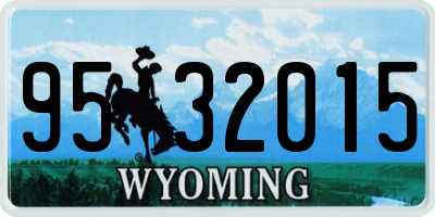 WY license plate 9532015