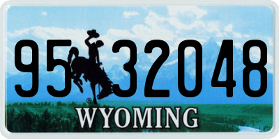 WY license plate 9532048