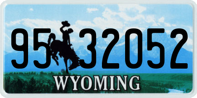 WY license plate 9532052