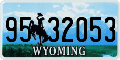 WY license plate 9532053