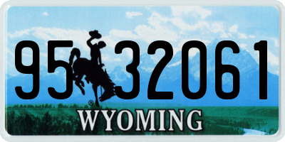 WY license plate 9532061