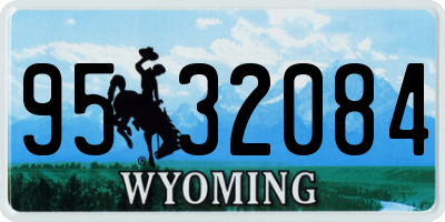 WY license plate 9532084