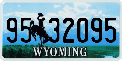 WY license plate 9532095