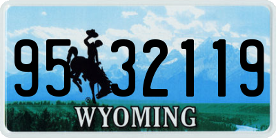 WY license plate 9532119