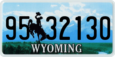 WY license plate 9532130