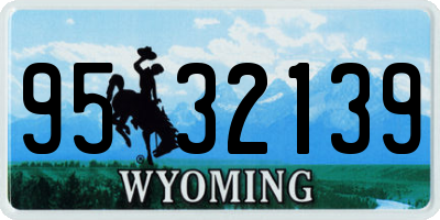 WY license plate 9532139