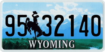 WY license plate 9532140