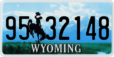 WY license plate 9532148