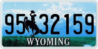 WY license plate 9532159