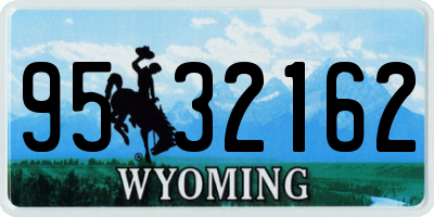 WY license plate 9532162