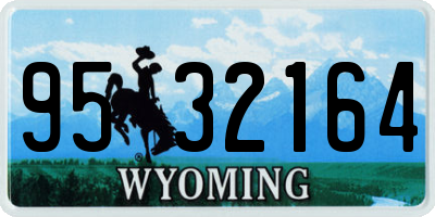 WY license plate 9532164