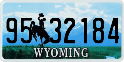 WY license plate 9532184