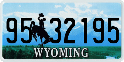 WY license plate 9532195