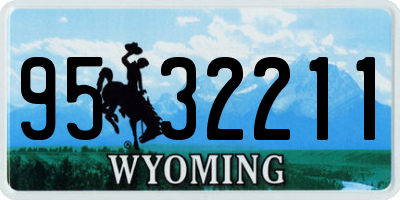 WY license plate 9532211