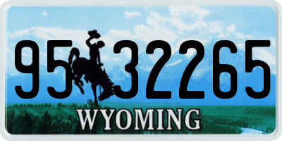 WY license plate 9532265