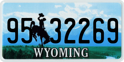 WY license plate 9532269