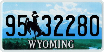 WY license plate 9532280