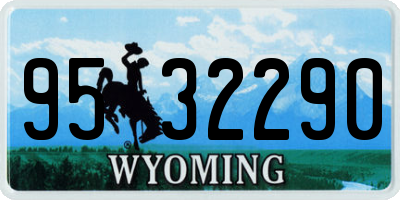 WY license plate 9532290