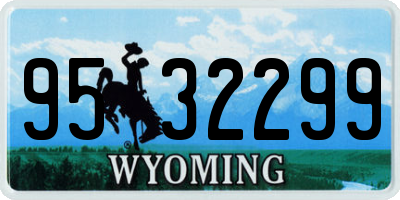 WY license plate 9532299