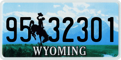 WY license plate 9532301