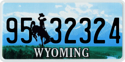 WY license plate 9532324