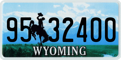 WY license plate 9532400