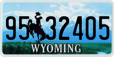 WY license plate 9532405