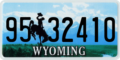 WY license plate 9532410