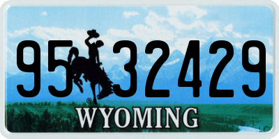 WY license plate 9532429
