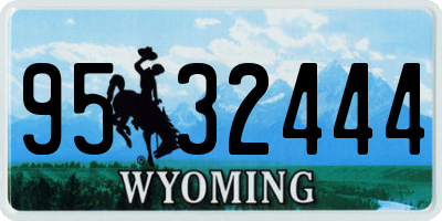 WY license plate 9532444