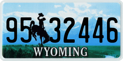 WY license plate 9532446