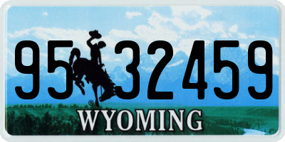 WY license plate 9532459