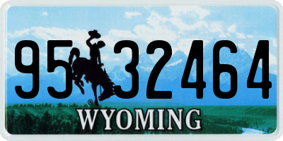 WY license plate 9532464