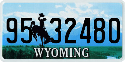 WY license plate 9532480