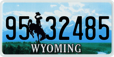 WY license plate 9532485