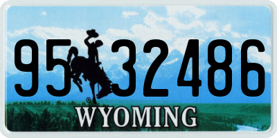 WY license plate 9532486