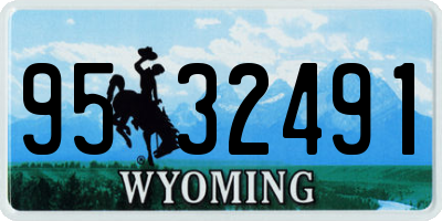 WY license plate 9532491
